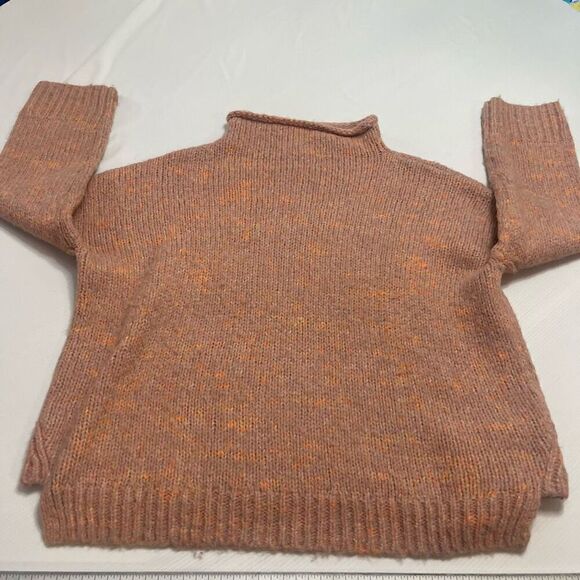Madewell Pink Mock Neck Wool Alpaca Sweater Size Small - Picture 5 of 8